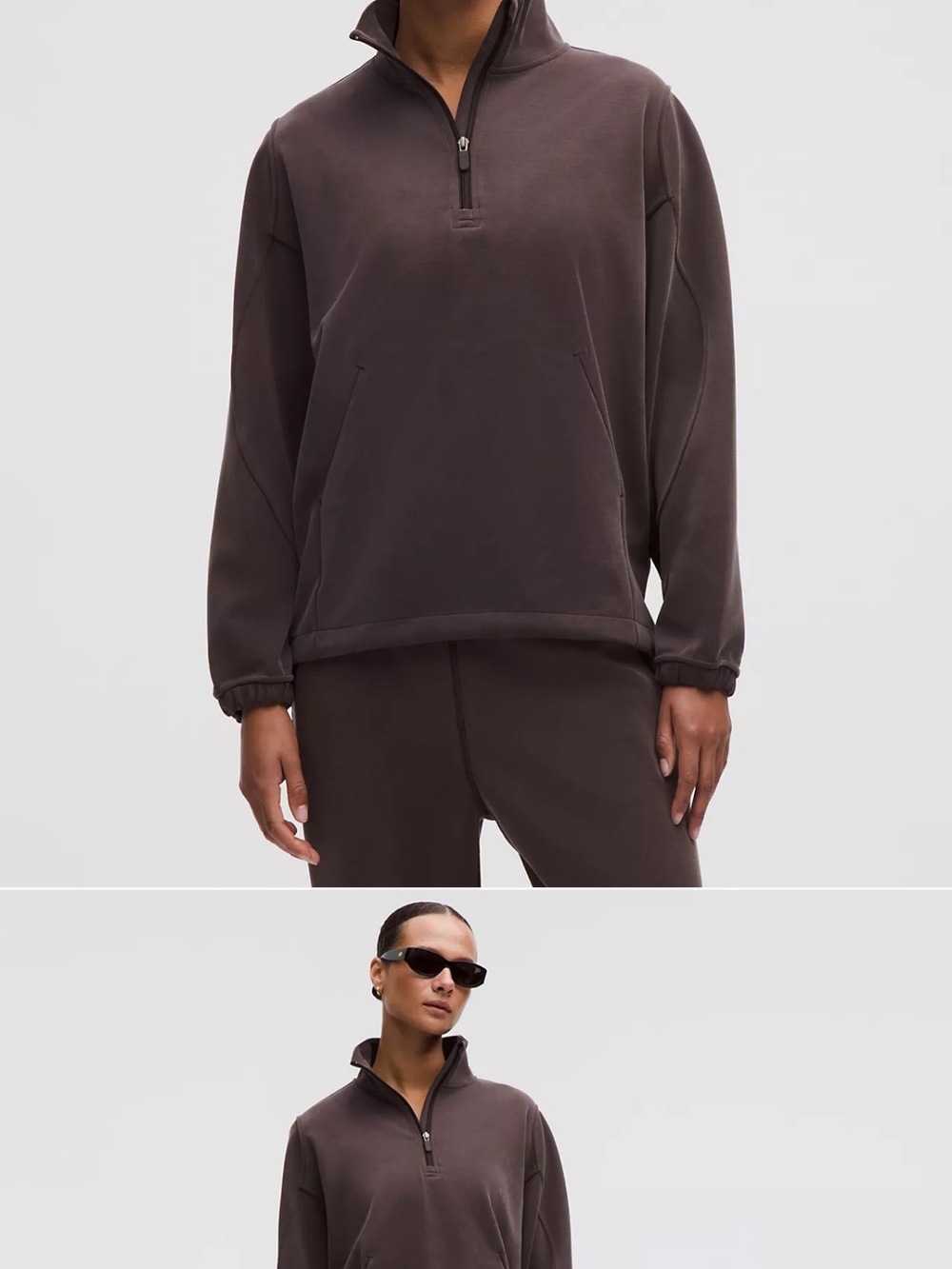 Lululemon women’s Quarter-Zip Pullover Sweatshirt - Sequoia size XS